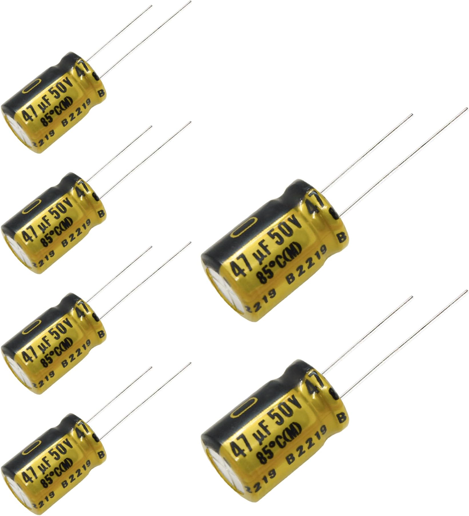 6 pcs Nichicon FG Capacitors 50V 47uf Audio Grade