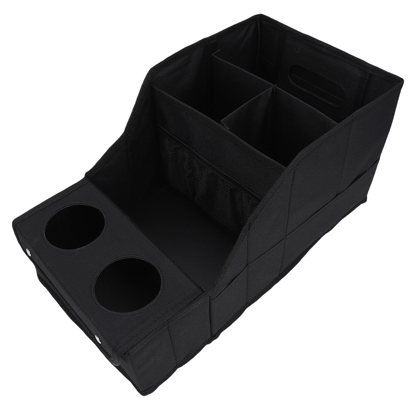 Organiseur de siège de voiture avec grand espace de rangement et porte-gobelets pour siège arrière ou avant, tissu Oxford imperméable, 41 x 22 x 20 cm