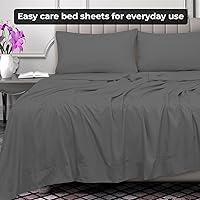 Vista 7 de Royale Linens Juego de 6 sábanas encimeras a granel, sábanas superiores, microfibra suave de 1800, resistente a las arrugas y a las manchas