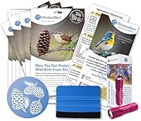 Vista 31 de WindowAlert Cobertura Anticolisión de Copo de Nieve - Adhesivo de Ventana UV-Reflectante para Proteger a las Aves Silvestres de Colisiones contra
