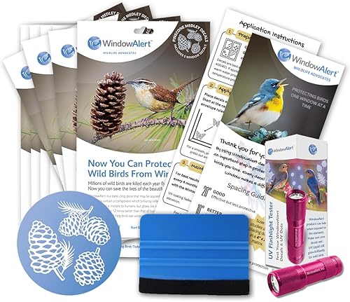 Miniatura 31 de WindowAlert Cobertura Anticolisión de Copo de Nieve - Adhesivo de Ventana UV-Reflectante para Proteger a las Aves Silvestres de Colisiones contra