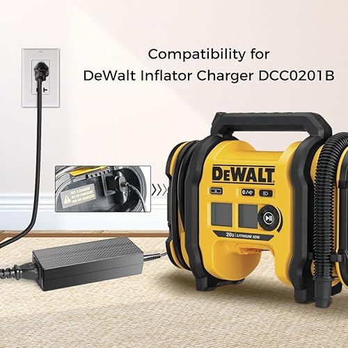 Miniatura 3 de 13.8V N557514 DCC020IB Cargador de inflador de neumáticos compatible con DeWalt DCC020IB Batería DEWALT DCC020i 20V MAX Inflador de neumáticos