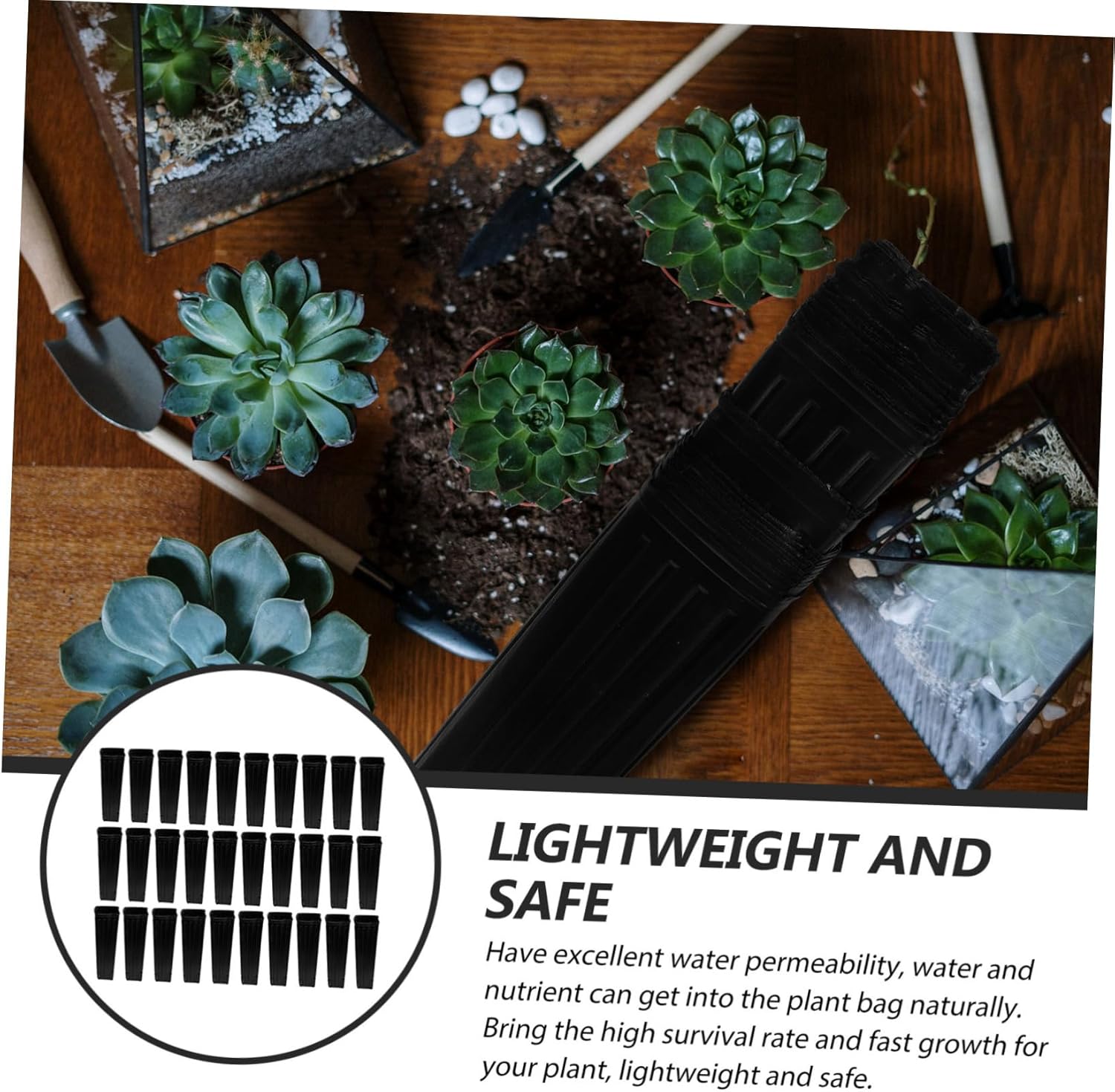 50pcs Nursery Grow Pouches Thick Black Planting Bags with Drainage for Healthy Root Development and Air Circulation Practical Seedling Pots for Vegetables Flowers and Trees