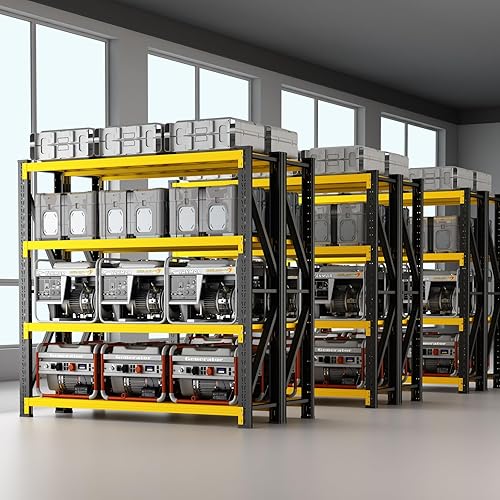 Miniatura 2 de Estantes de almacenamiento resistentes de 3000 libras, estantería de garaje de metal de 78 pulgadas de alto, estantería de organización de garaje