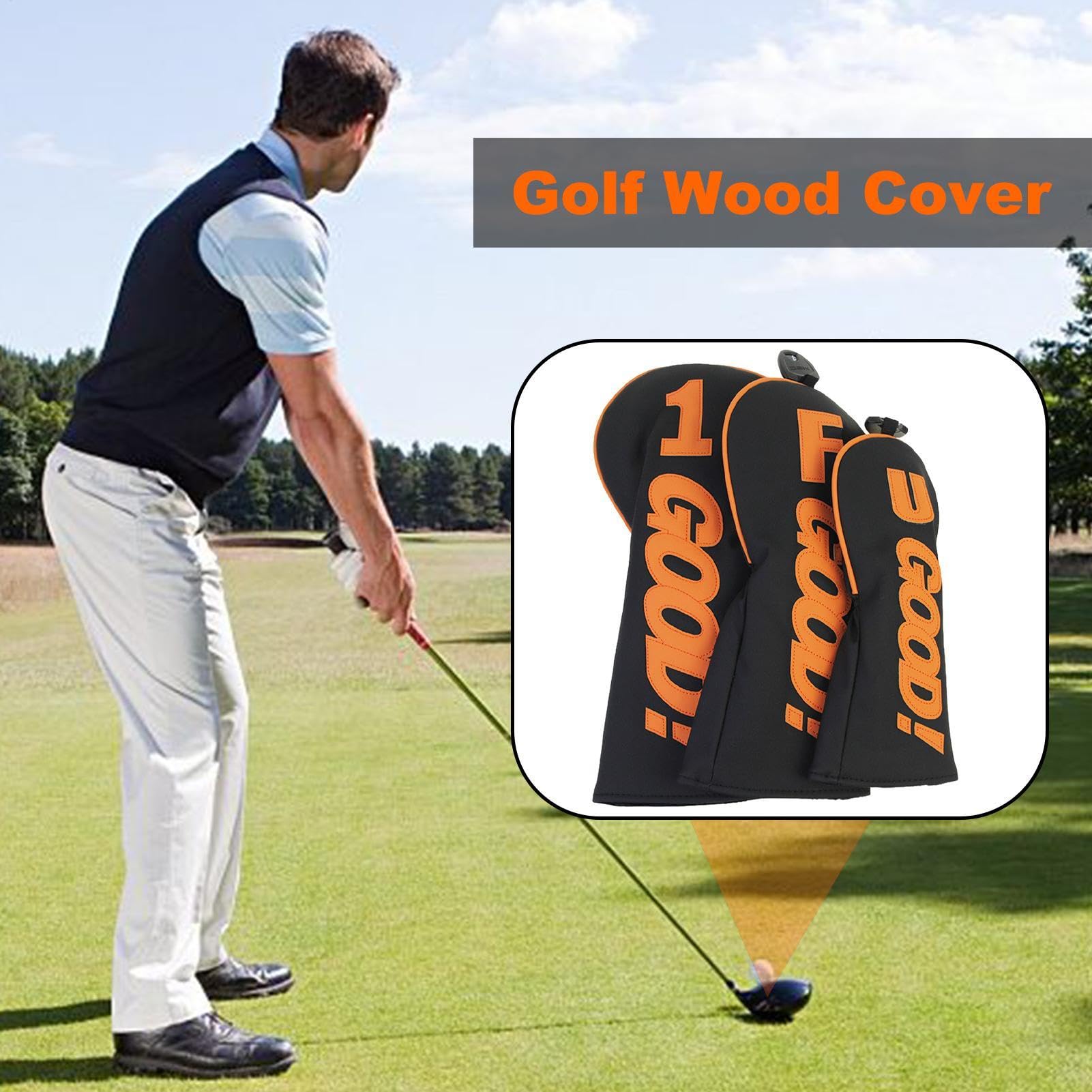 Golfschläger-Kopfbedeckungen, Golfschläger-Putter-Abdeckung – PU-Leder-Pu wasserdicht aus PU-Leder für Golf Club | Tragbares Sportzubehör für Herren