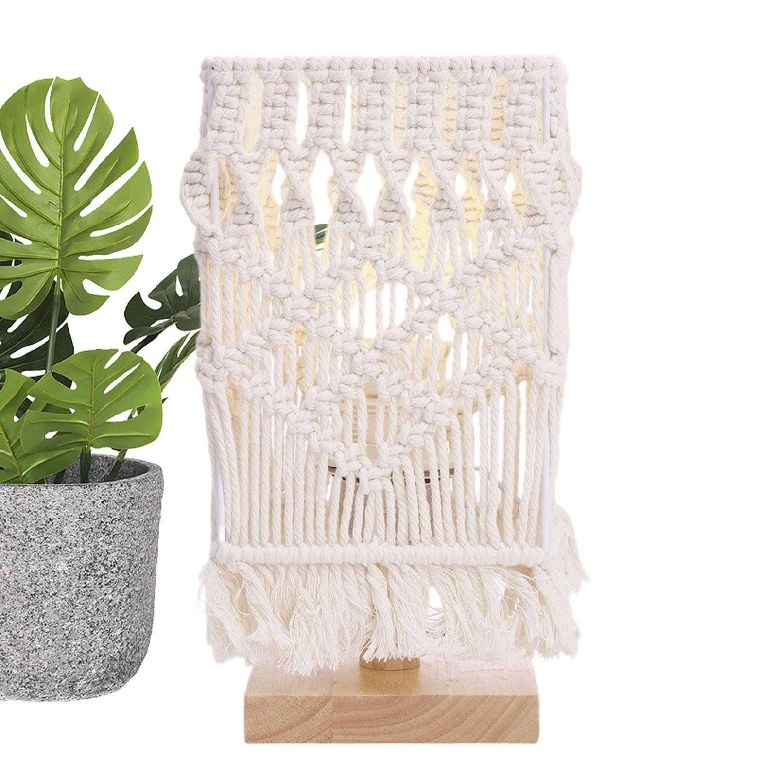 Lámpara De Mesa Luz Nocturna Boho Decoración