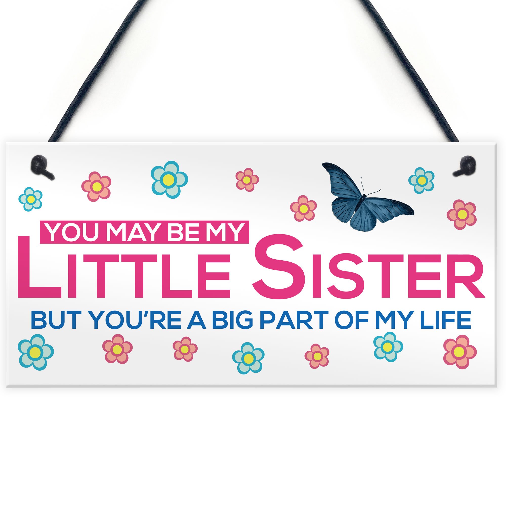 Red Ocean Little Sister Big Part Life Friend Friendship Plaque Sign Funny Gift Love Family
