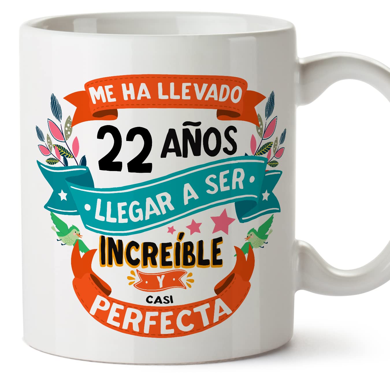 MUGFFINS Taza 80 Cumpleaños - "Me ha llevado 80 años llegar a ser increíble y casi perfecto - Regalos Desayuno Feliz Cumpleaños — view 16