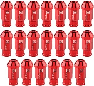 Acouto M12X1.5 Wheel Lug Nuts Car Tire Screw Racing Wheel Aluminum Nut(Red)
