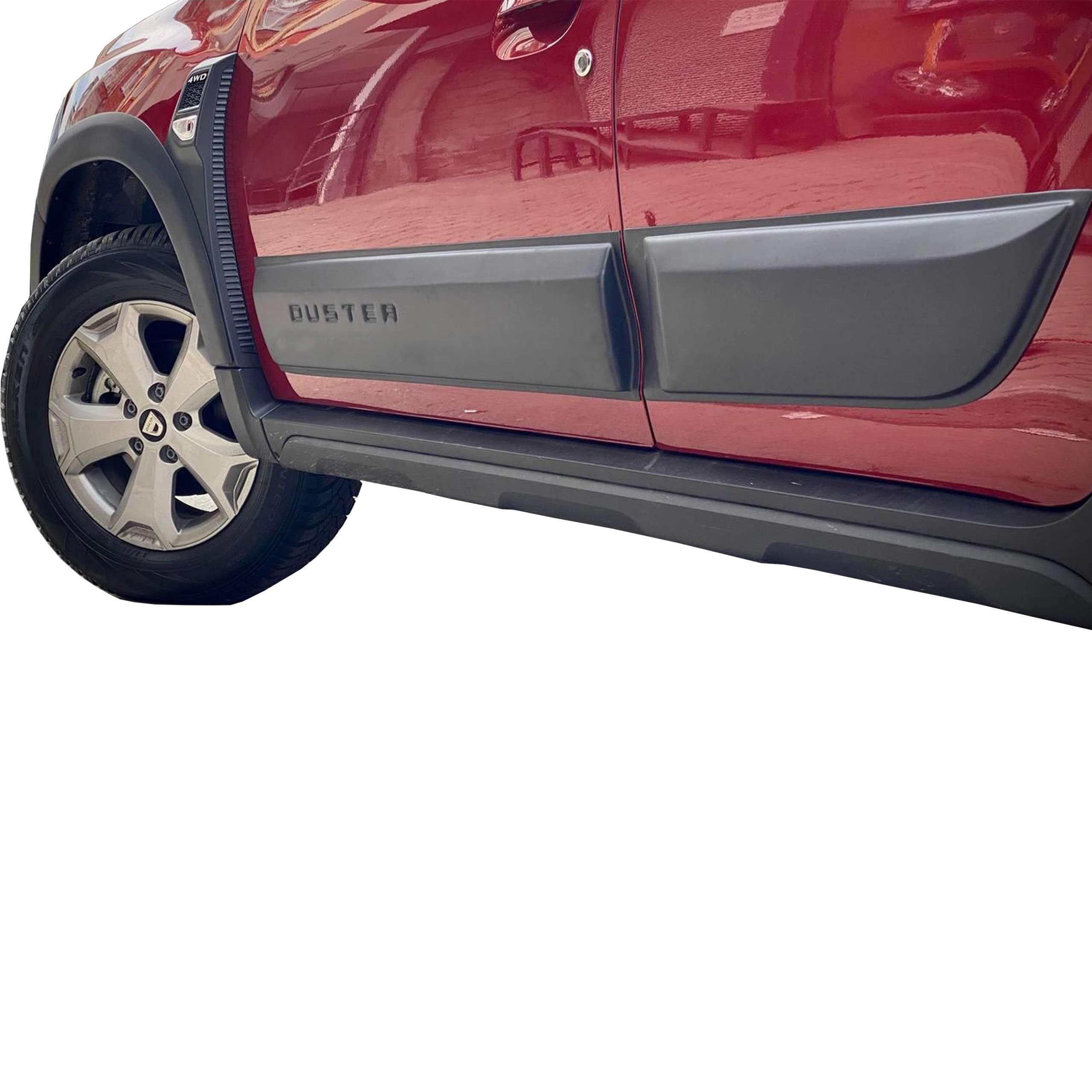INLY 14 Pezzi Passaruota Protezione per paraurti Parafanghi e protezione veicolo Strisce di Protezione per laterale Protezione veicolo carrozzeria Kit NERO ABS compatibile con Dacia Duster (2018-2024)