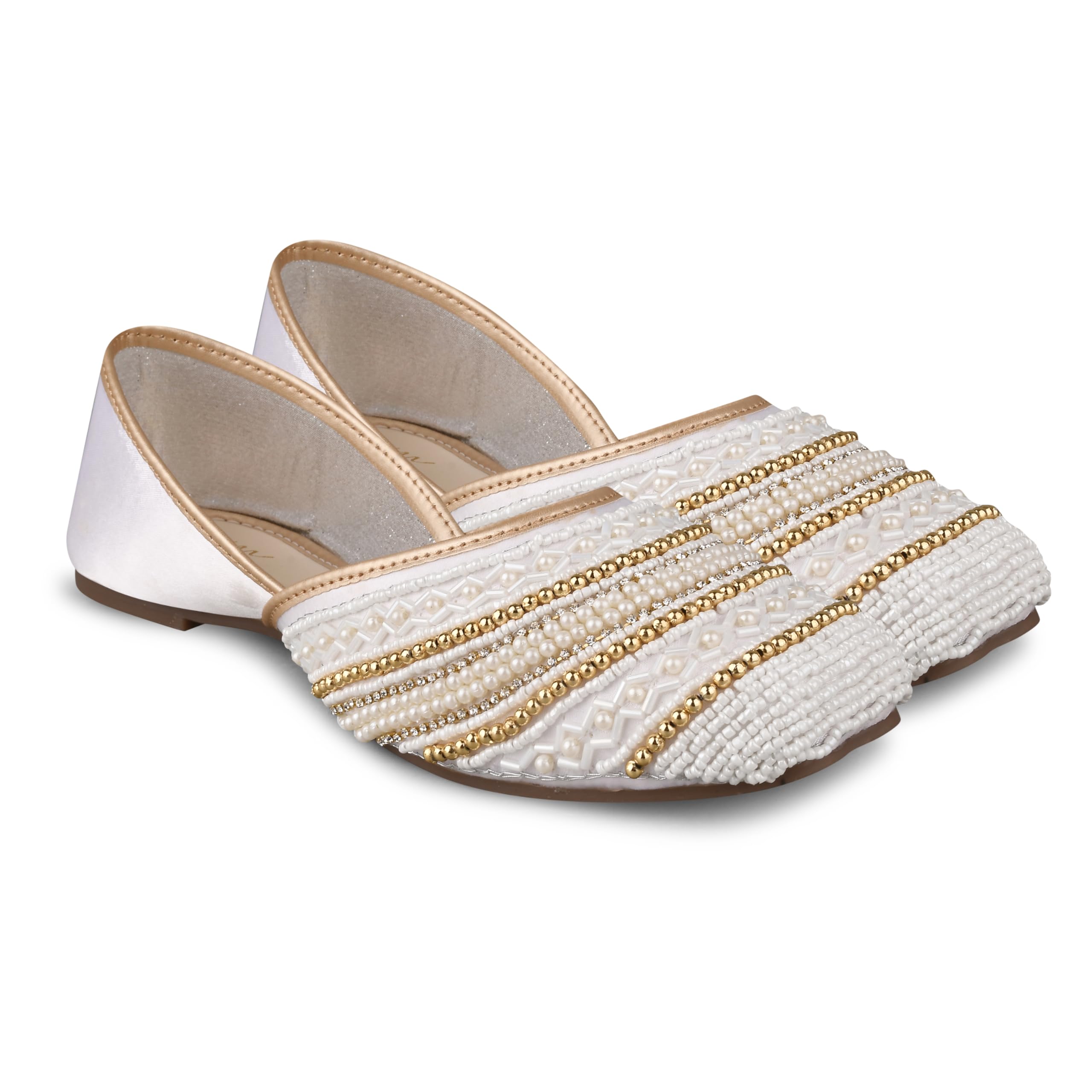 Stylish Embroidered Jutti For Women/Girls | Embellished Stone Work Jutti | Wedding Bellies | Women Ethnic Shoe Traditional Mojari | Kolhapuri/Jaipuri/Punjabi Jutties |-image-13