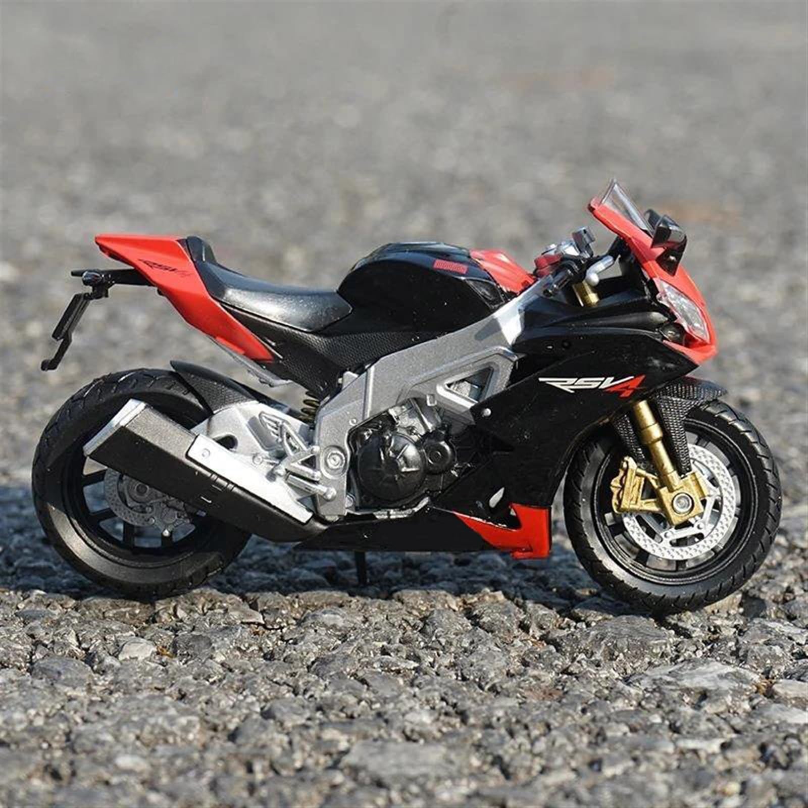 SEYXF Motorbike Toy for Aprilia Factory RSV 4 1:18 Motorcycle Simulation Diecast Model Collection Gift(with Retail Box)