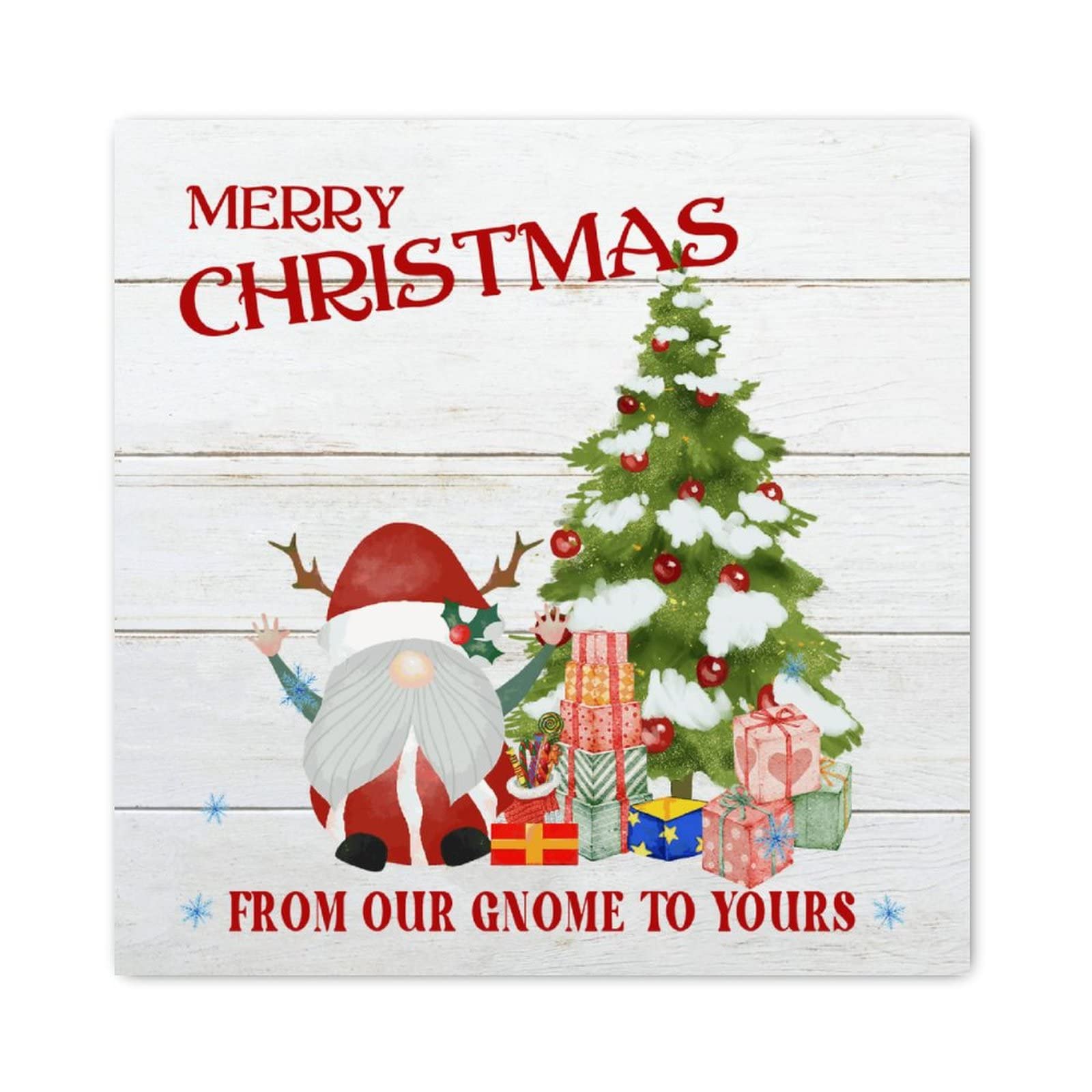 Panneau en bois de Noël haut de gamme 30,5 cm pour décoration farmhouse élégante
