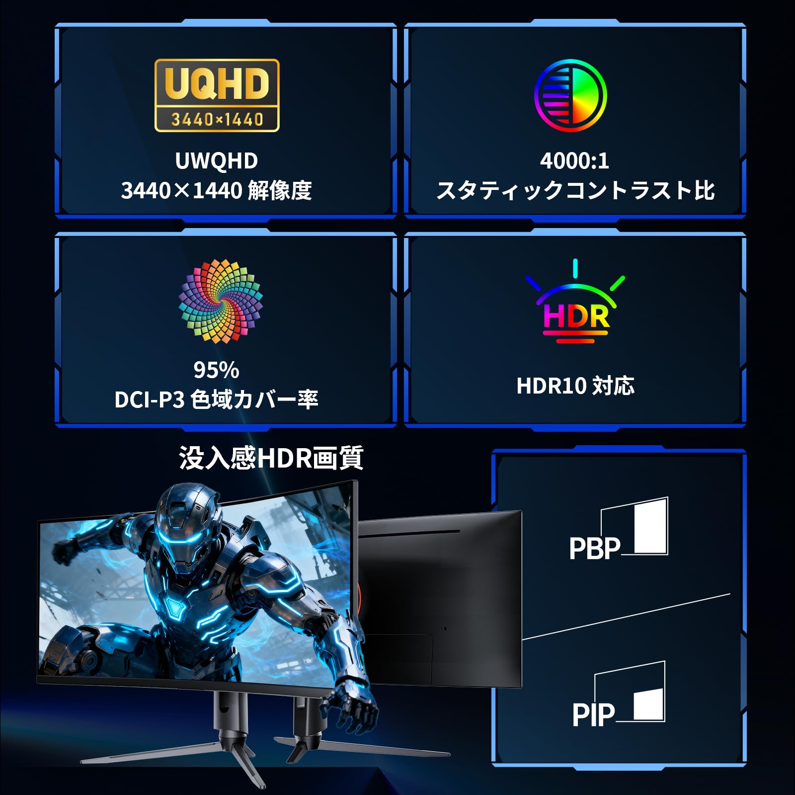 Amazon.co.jp: KEY TO COMBAT 34インチ 曲面 UWQHD 3440x1440p 180Hz