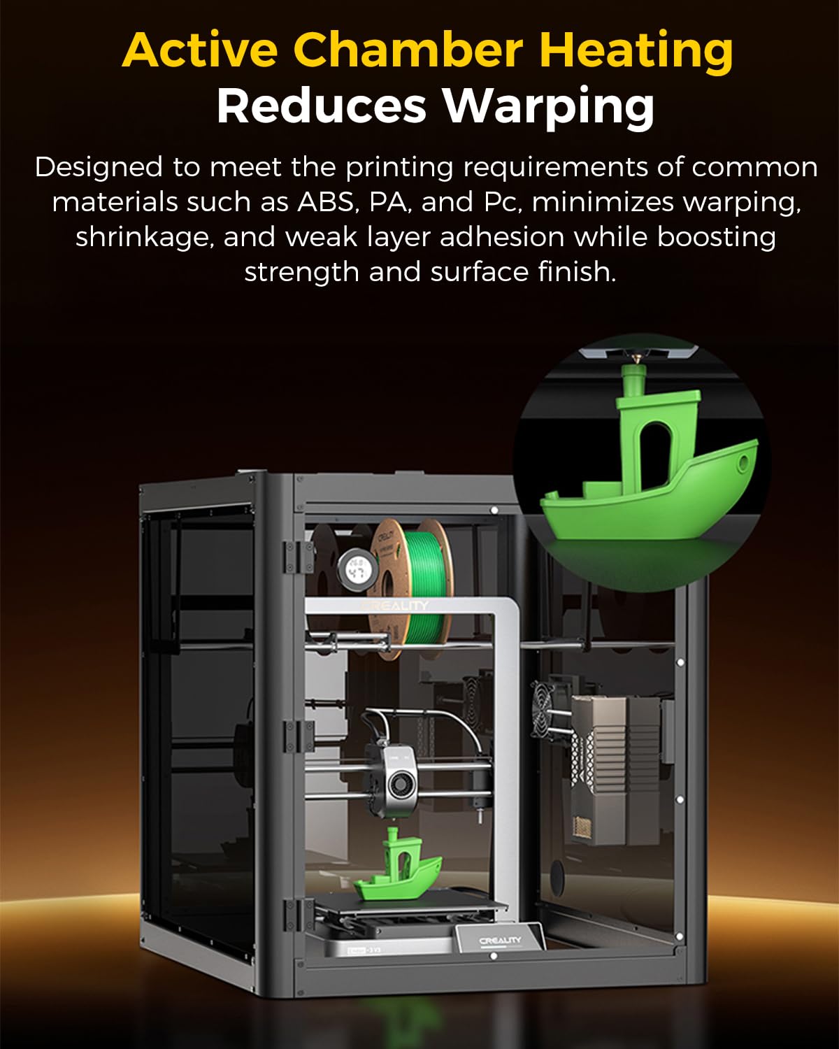 Creality Official Chamber Heater, Support 40-70℃ Heating, Filament