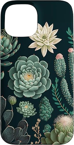 Miniatura 10 de Funda para iPhone 11 Pro Max con diseño floral botánico de plantas suculentas verdes