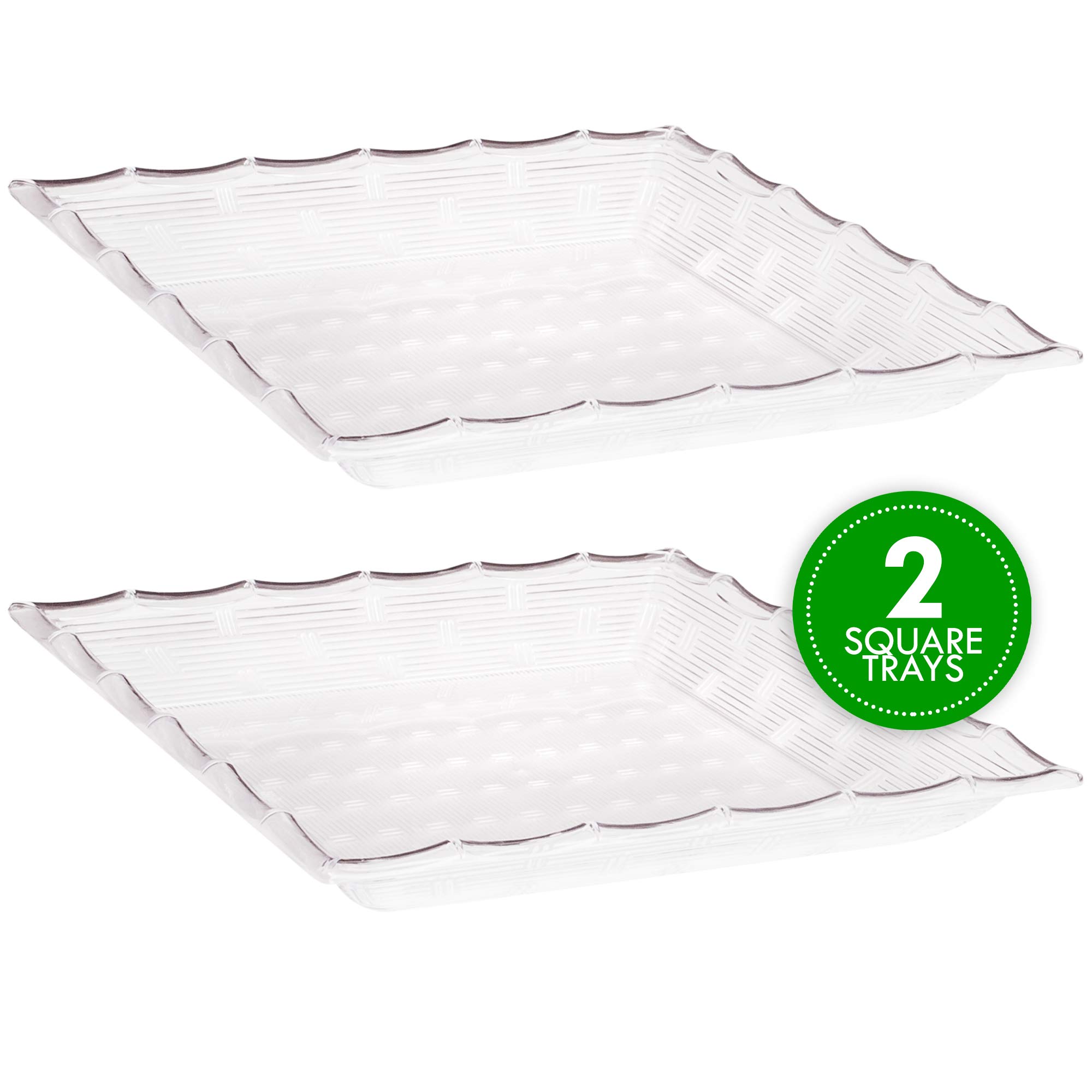 Plasticpro Plastic Serving Trays Serving Platters Square 12 X12