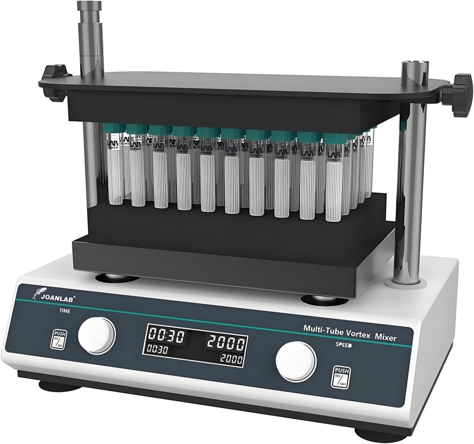 Mezclador Vórtice De Laboratorio Con Capacidad Para Tubos De 1,5Ml a 50Ml, Mezclador Vórtice Multitubo Con Agitador, 500-3000Rpm, 3 Módulos, Agitador De Sobremesa Estable Para Aplicaciones Químicas