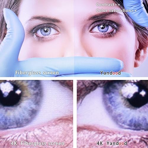 Miniatura 6 de Material de la pantalla del proyector y cinta de fieltro, tela de 69 x 118 pulgadas para bricolaje Max 130 pulgadas 169 con respaldo negro 4K Ultra