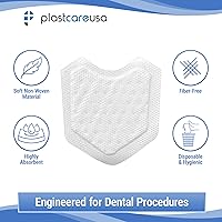 Vista 2 de 200 Esquinas Secas Dentales, Almohadillas Desechables de Control de Saliva y Protección de Mejillas, Relleno No Tejido Súper Absorbente