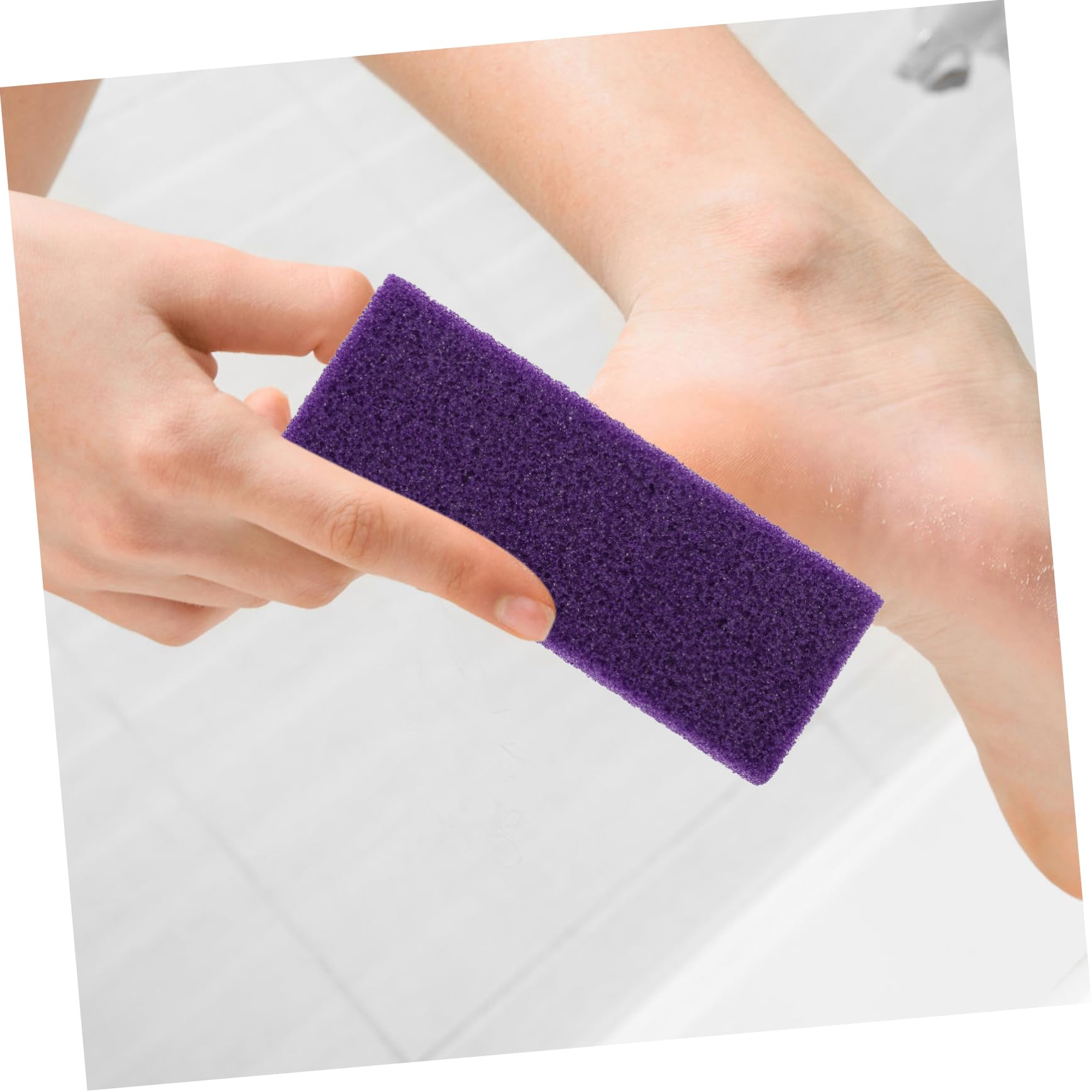 Pietra Pomice per Piedi 6 Pezzi Strumento Esfoliante per Rimozione Calli e Pelle Morta in Pu Porpora per Cura e Pedicure dei Piedi