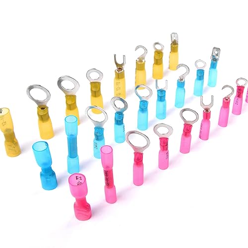 Miniatura 55 de Nilight 50015R - 200 conectores termocontraíbles – Conectores de alambre impermeables – Terminales eléctricos de grado marino automotriz – Kit