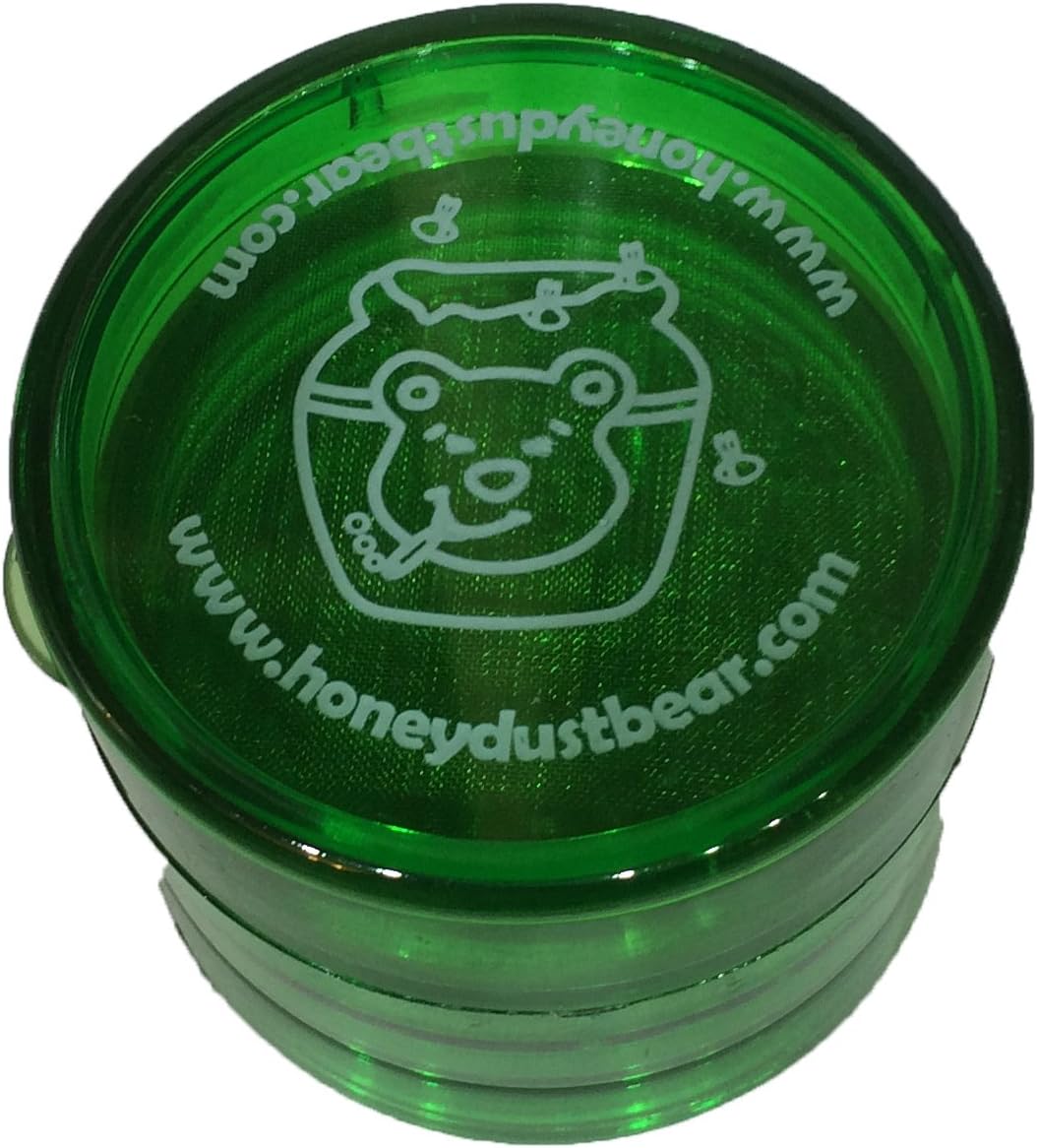 Honey Dust 65mm 4 Part Plastic Crystal Catcher Grinder - Green