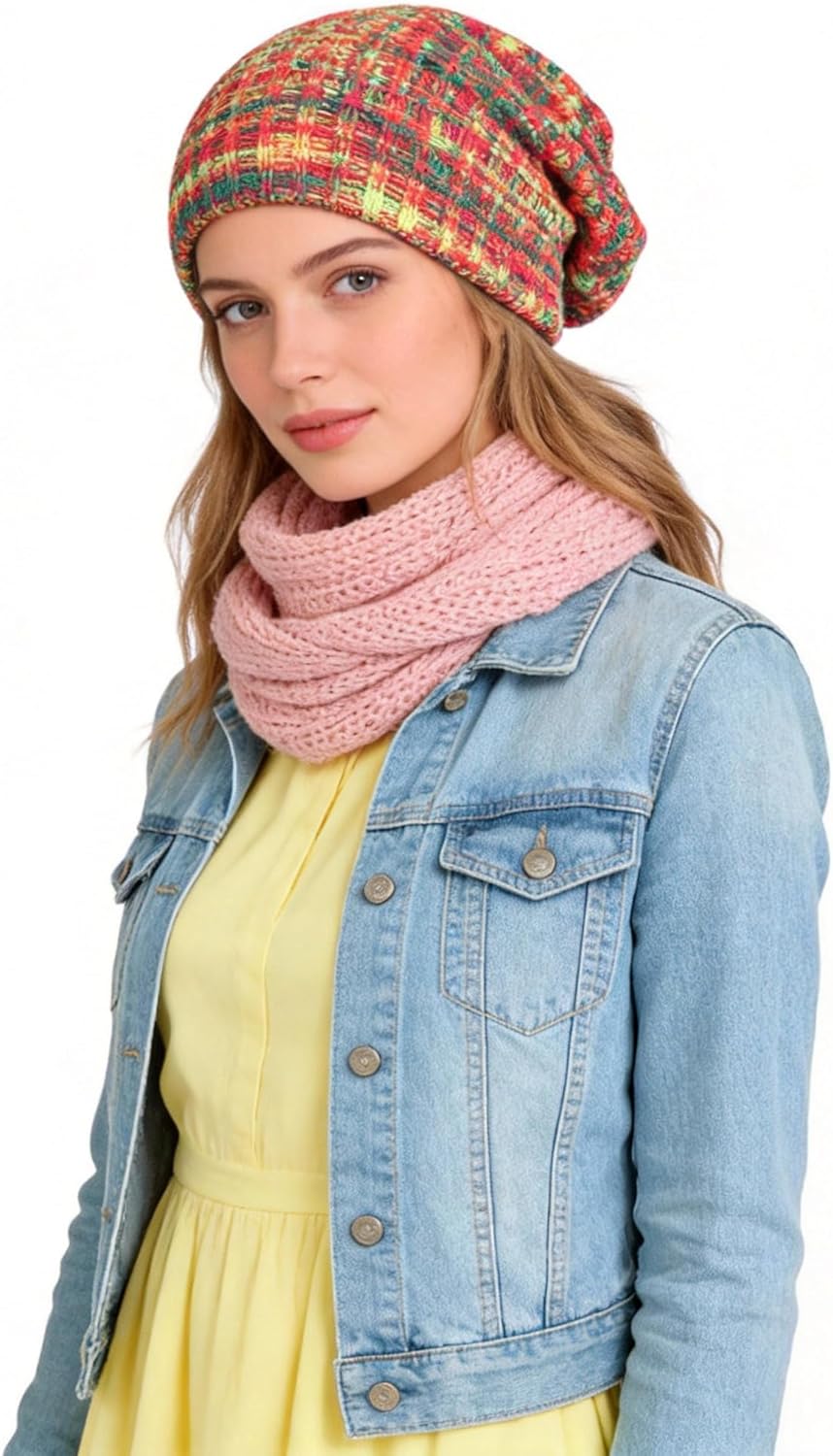 Ruphedy Women Slouchy Beanie Hat Knit Long Baggy Slouch Skull Cap for Winter - Image 4