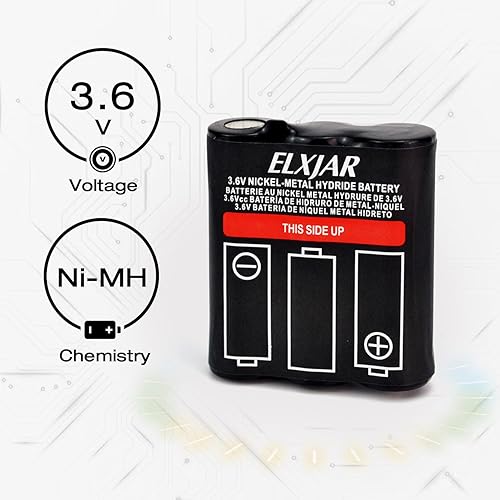 Miniatura 2 de Paquete de 4 baterías Ni-MH de 3.6 V 800 mAh PMNN4477AR de repuesto para Motorola PMNN4477A batería de radio bidireccional, compatible con Motorola