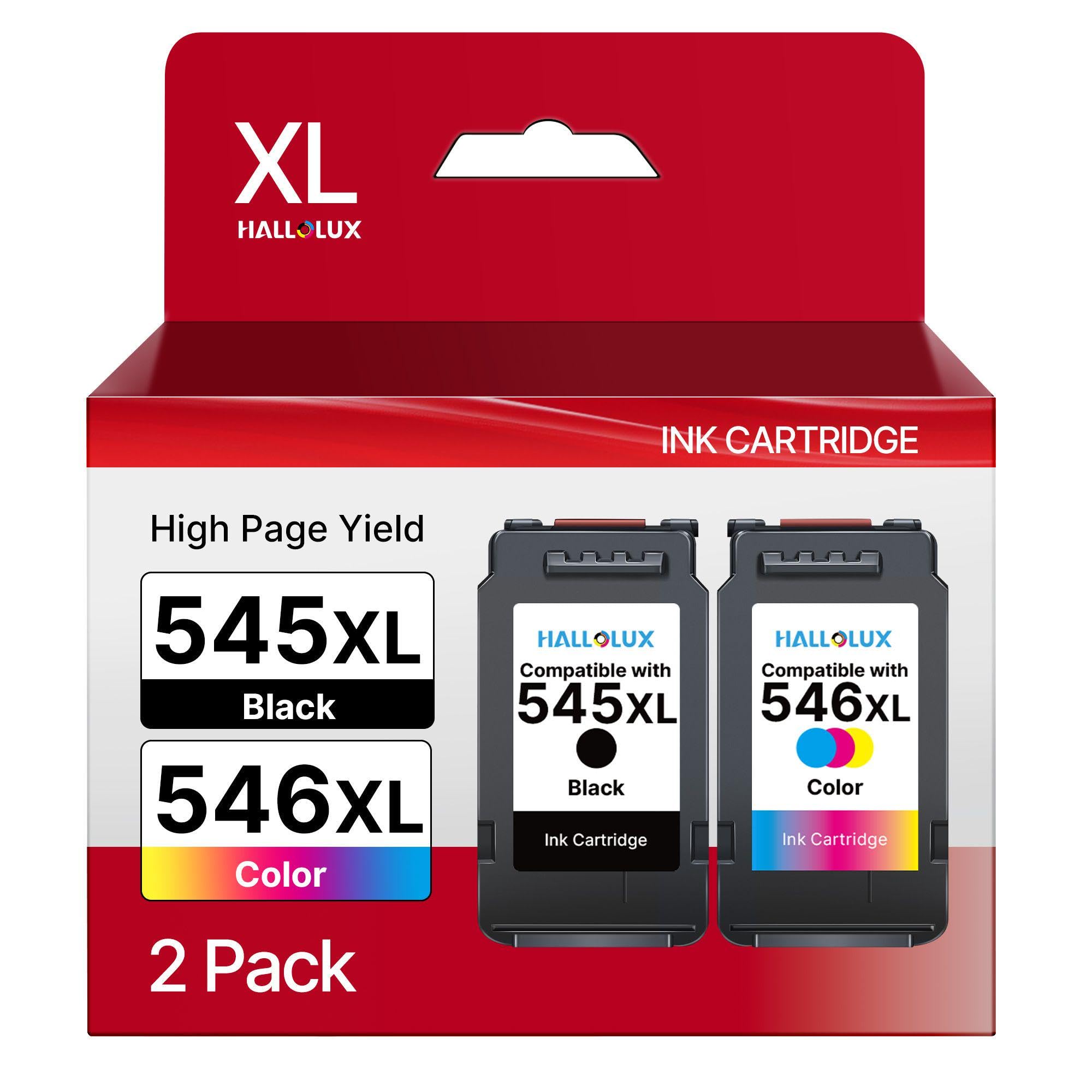 Druckerpatronen 545 546 Ersatz für Canon PG-545XL CL-546XL Multipack | Black PG545xl und Color CL-546XL für Canon Pixma MX495 Patronen TR4550 TR4551 TR4600 MX490 TS3151 TS3100 TR4651 TS3400