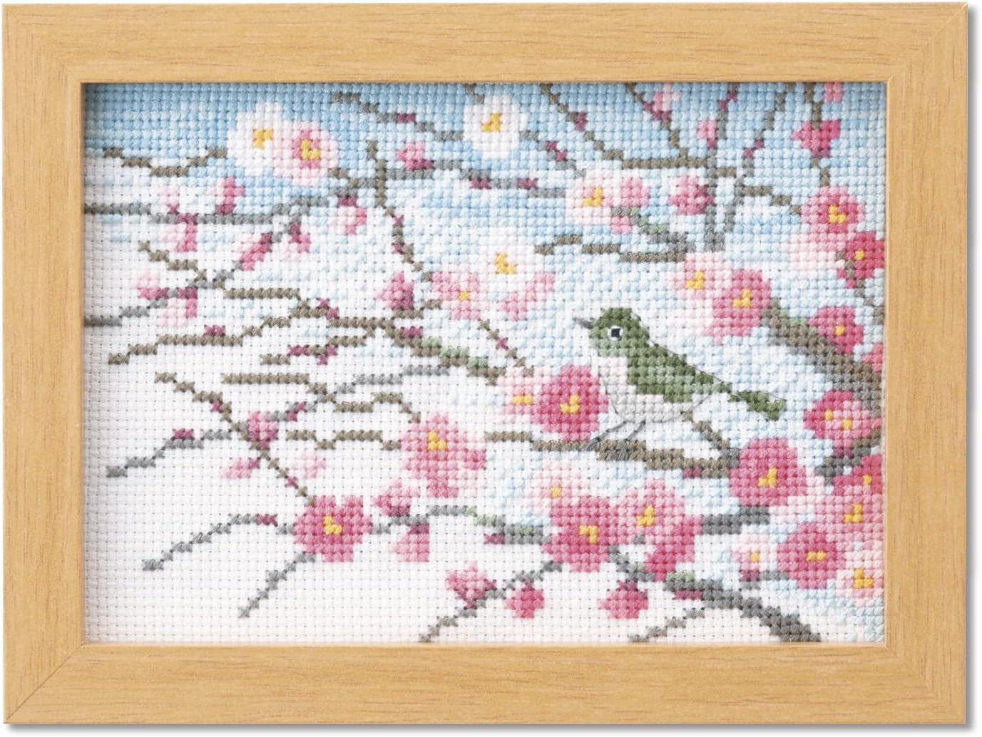 Olympus Thread Embroidery Kit February Plum and Small Bird No.7542