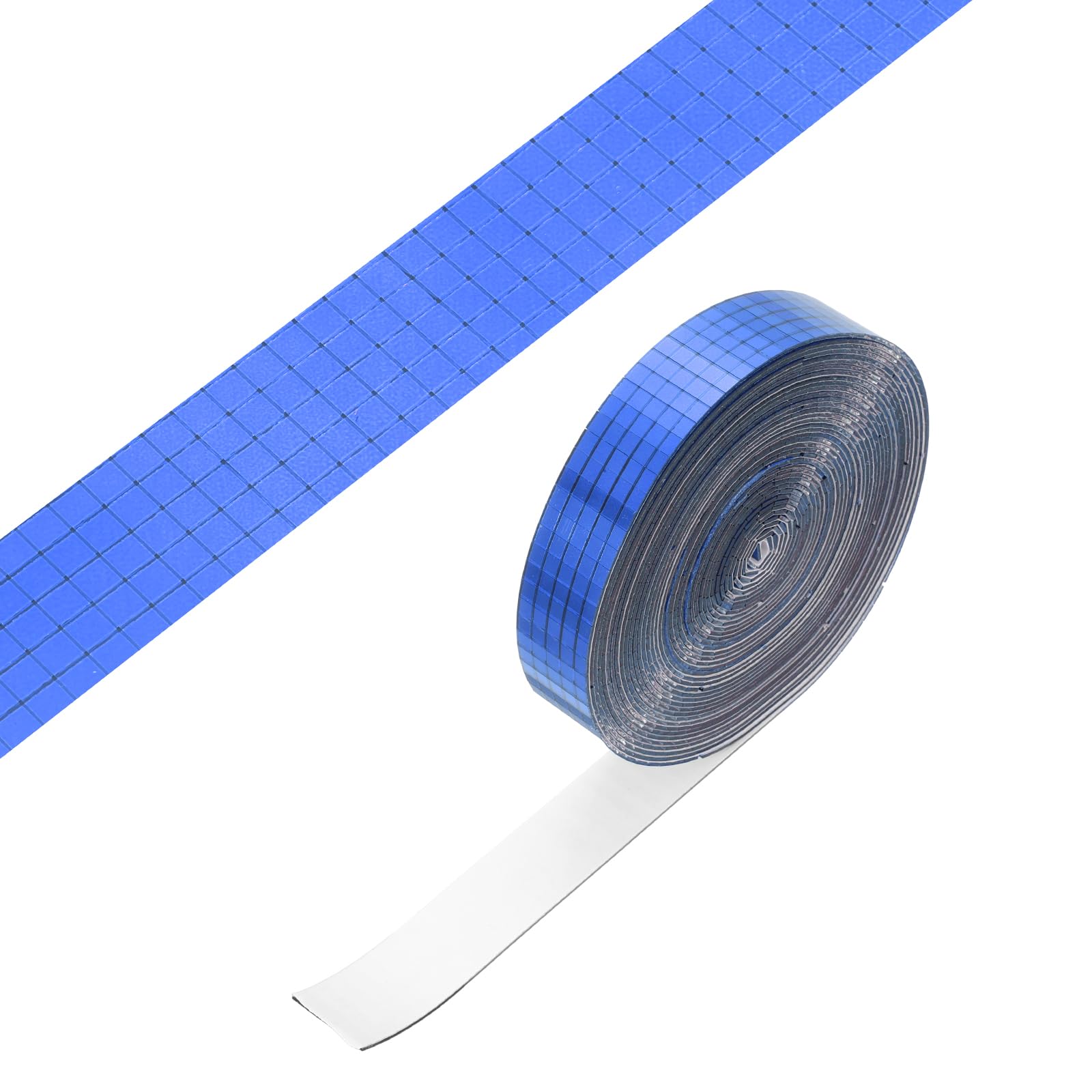 PATIKIL 5x5mm Self Adhesive Mirrors Mosaic Tiles, 8000 Pcs Square Mini Glass Mosaic Disco Tile Sticker for DIY Craft Disco Ball Party Decoration, Blue