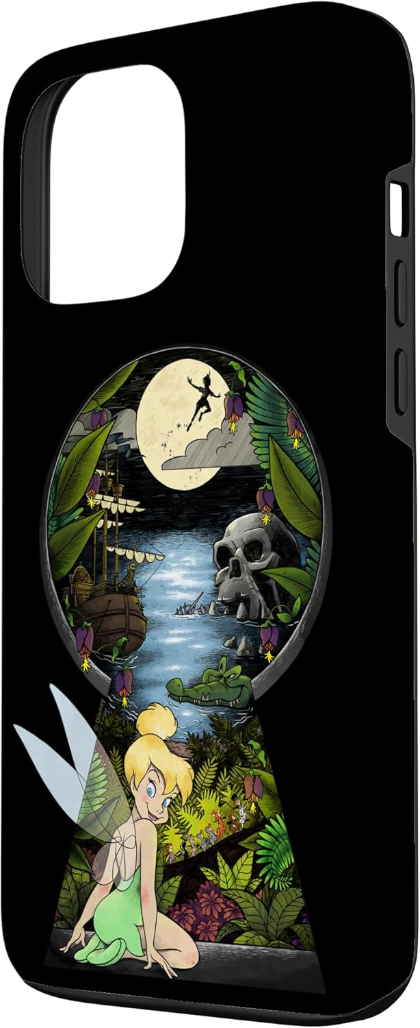 Disney Peter Pan Tinker Bell Keyhole Night Landscape Case for iPhone 13 Pro Max