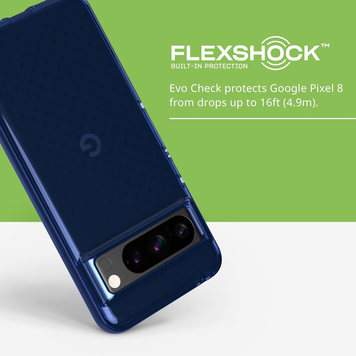 Tech21 Evo Check for Google Pixel 8 Pro - Impact Protection Case - Midnight Blue