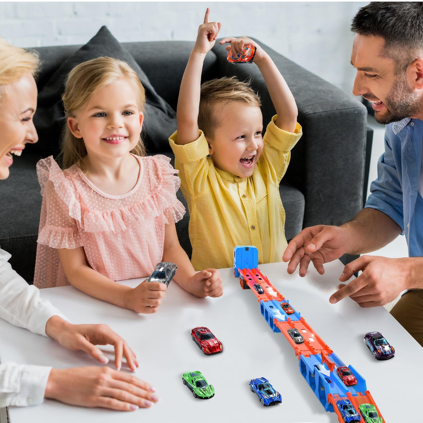 Set di 6 giocattoli per auto da corsa, per bambini, per bambini, 3, 4, 5, 6 mini modelli di auto