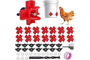 15 Pcs Drinking Nipples for Chickens,Horizontal Poultry Water Nipples Kit for Bucket