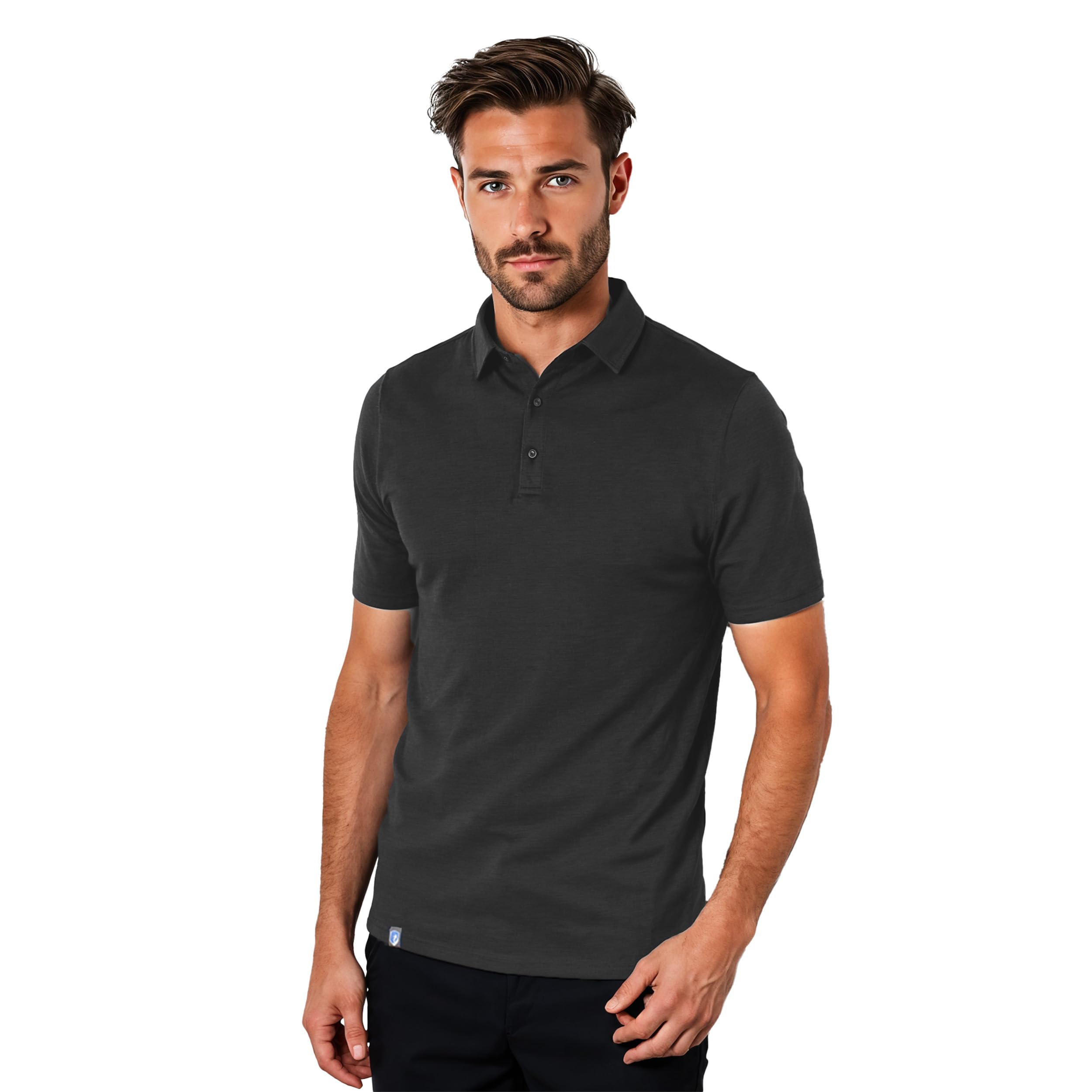 ALPIN LOACKER Camiseta Polo Merino para Hombre, Manga Corta, Camiseta antisudor, Camiseta Merino, Prenda térmica Transpirable