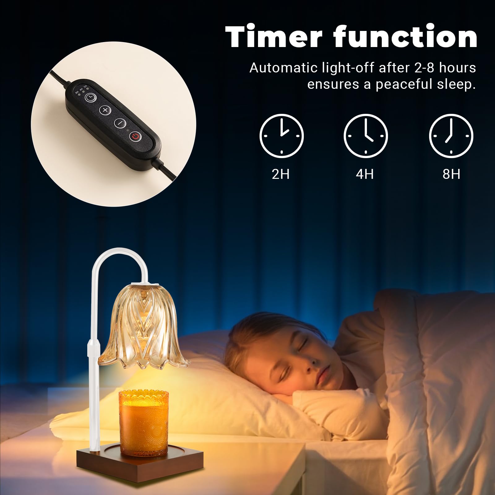 Lampada Scaldacandele Con Timer - Altezza Regolabile, Sicura, Per Casa E Regali - Foto 2
