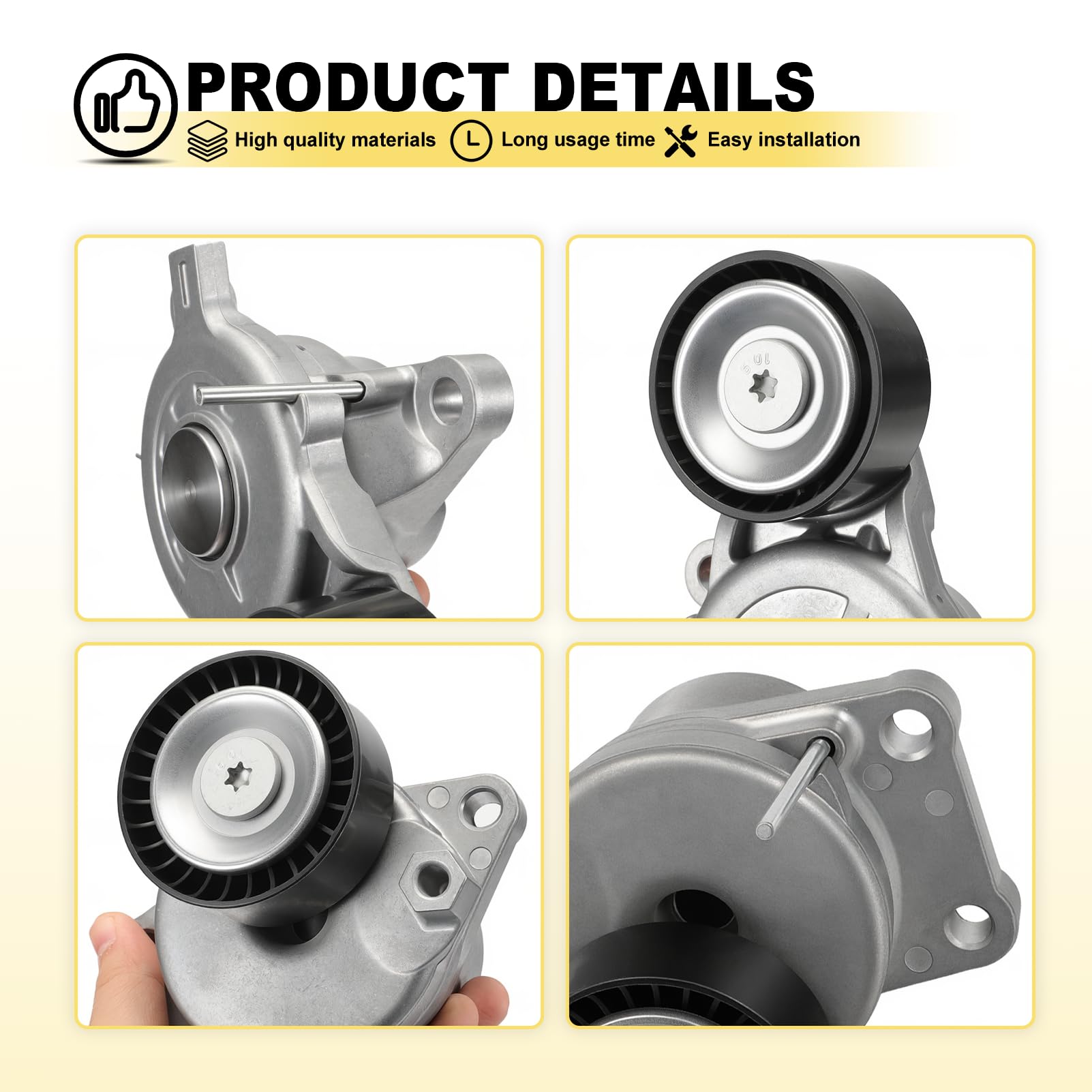 Tendeur Courroie D'entraînement Pour Peugeot 308 3008 508 Citroën C4 C5 Opel Grandland 2.0 HDi/BlueHDi 542R0167 Bras Tendeur Ensemble Courroies Trapézoïdales Nervures EPDM 6 Nervures