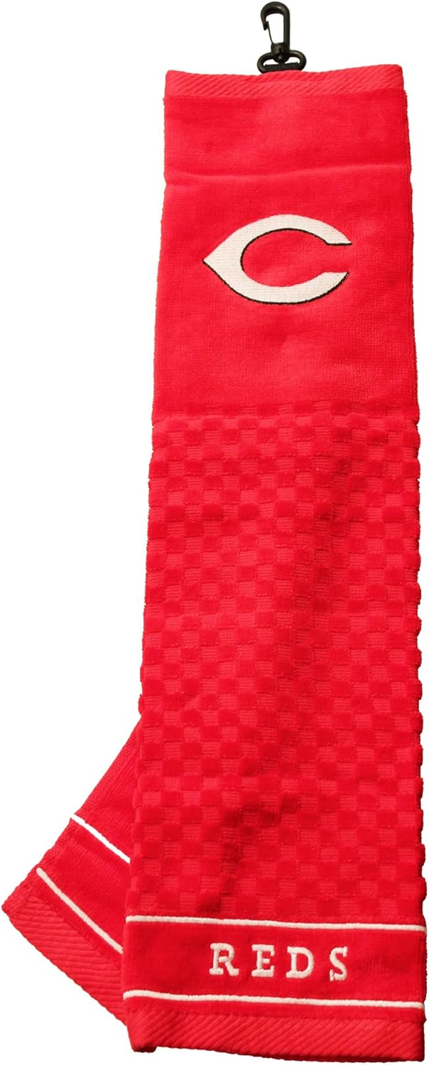 Team Golf MLB Embroidered Golf Towel, Checkered Scrubber Design, Embroidered Logo