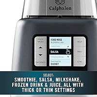 Vista 4 de Calphalon Licuadora, vaso portátil Blend-n-Go de 24 onzas, motor ActiveSense de 1200 W, acero inoxidable oscuro