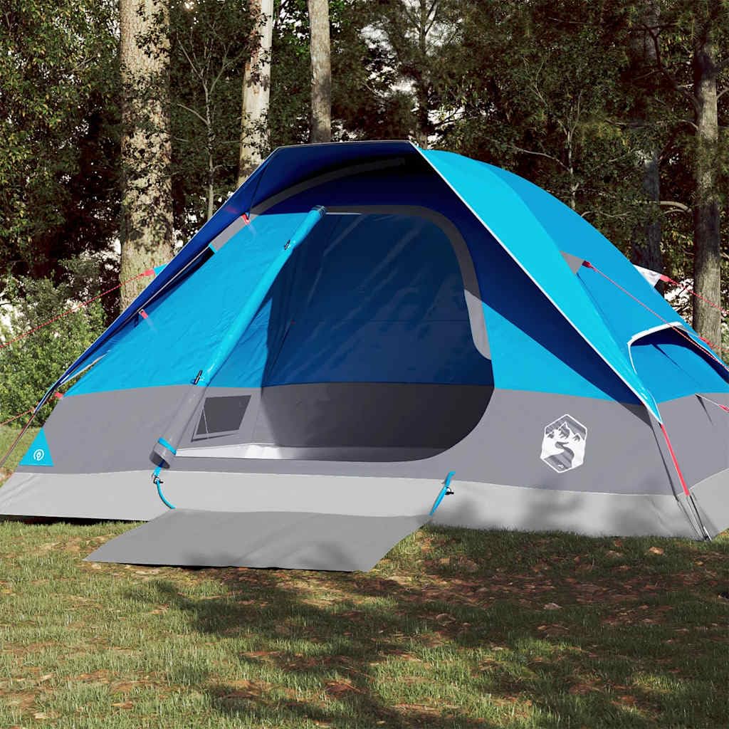 Genérico Tienda de campaña iglú para 4 Personas Impermeable Azul,Deportes,Actividades al Aire Libre,Camping y Senderismo,Tiendas de campaña-94778