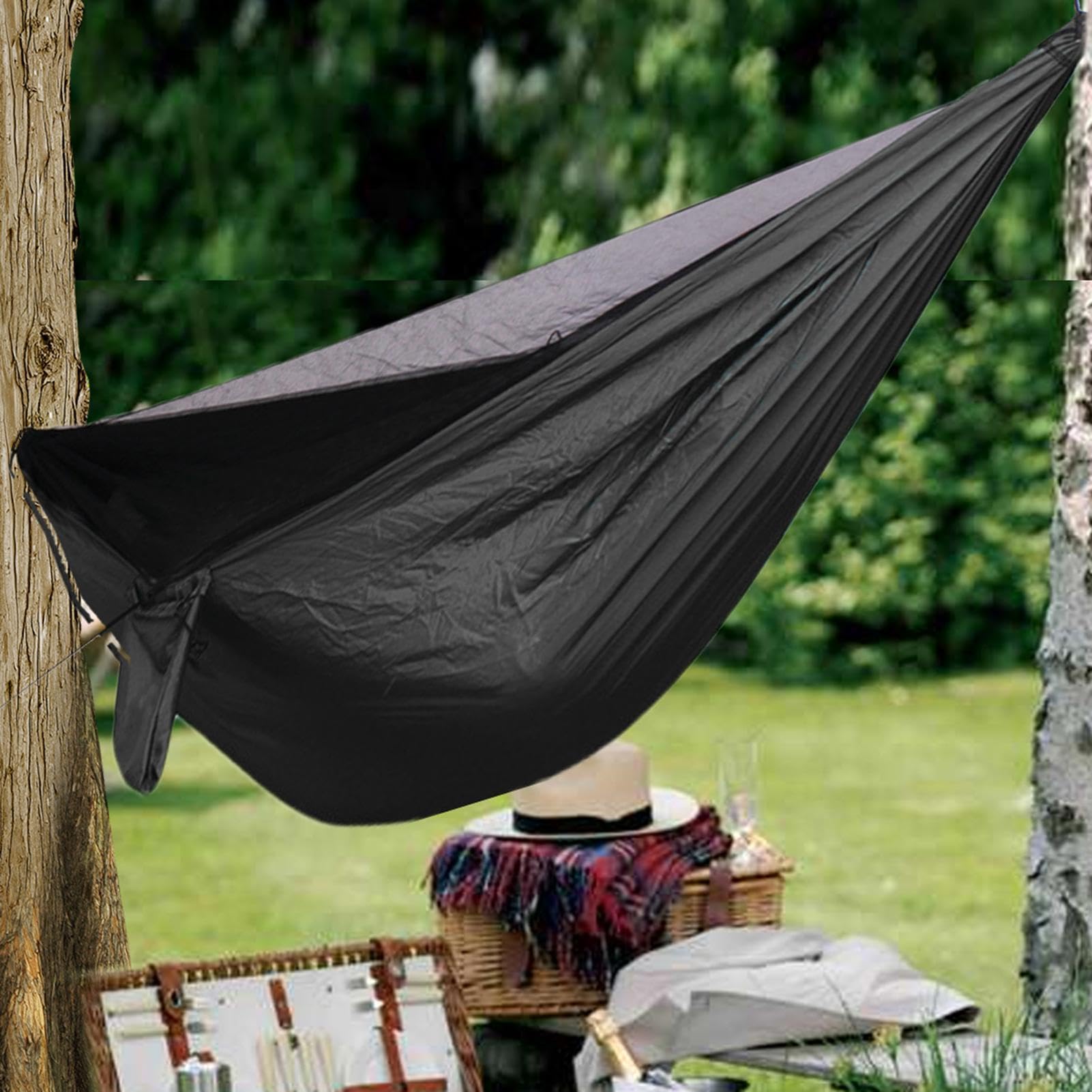 Amaca Da Campeggio Con Zanzariera Zanzariera pieghevole | Con Moschettoni Escursionismo, pesca, spiaggia, viaggio, trekking, natura selvaggia, attività outdoor, avventuriero