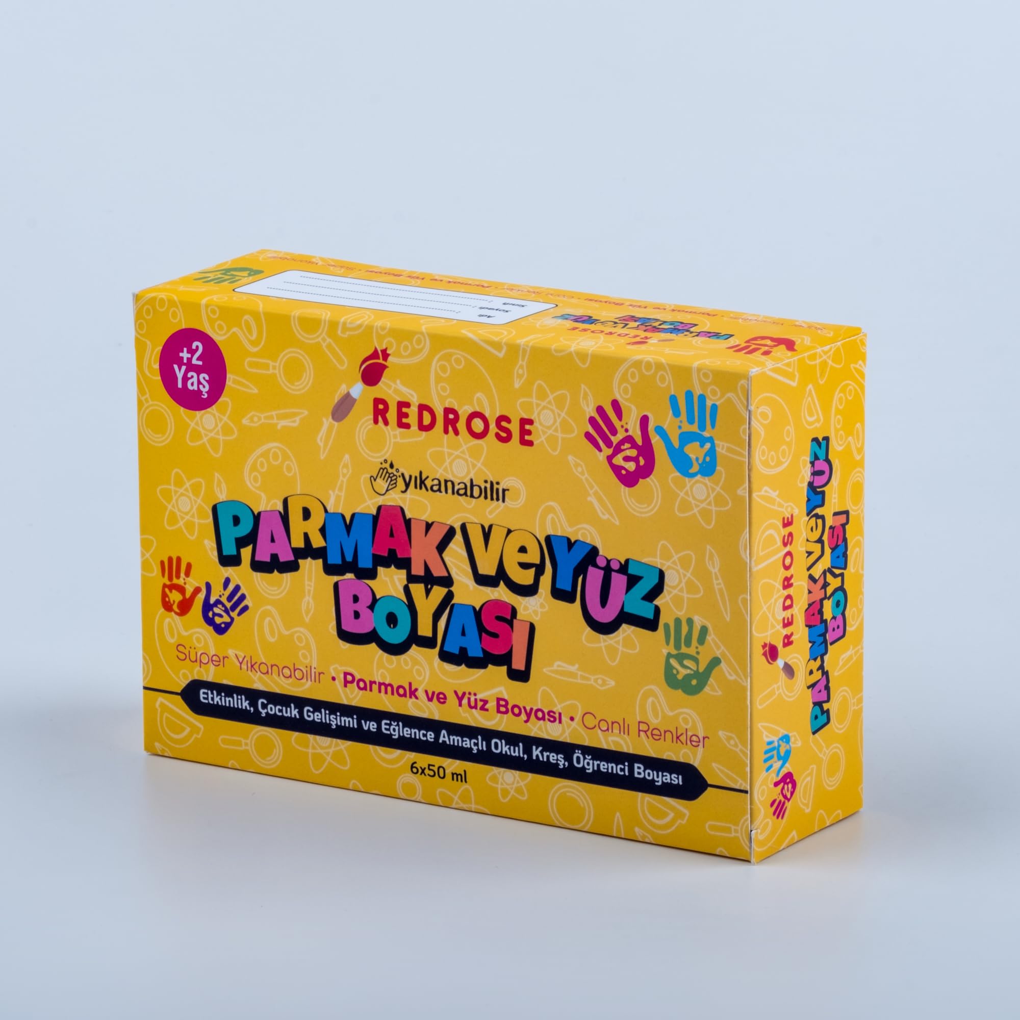 Red Rose Süper Yıkanabilir Parmak Boyası 6x60 gr