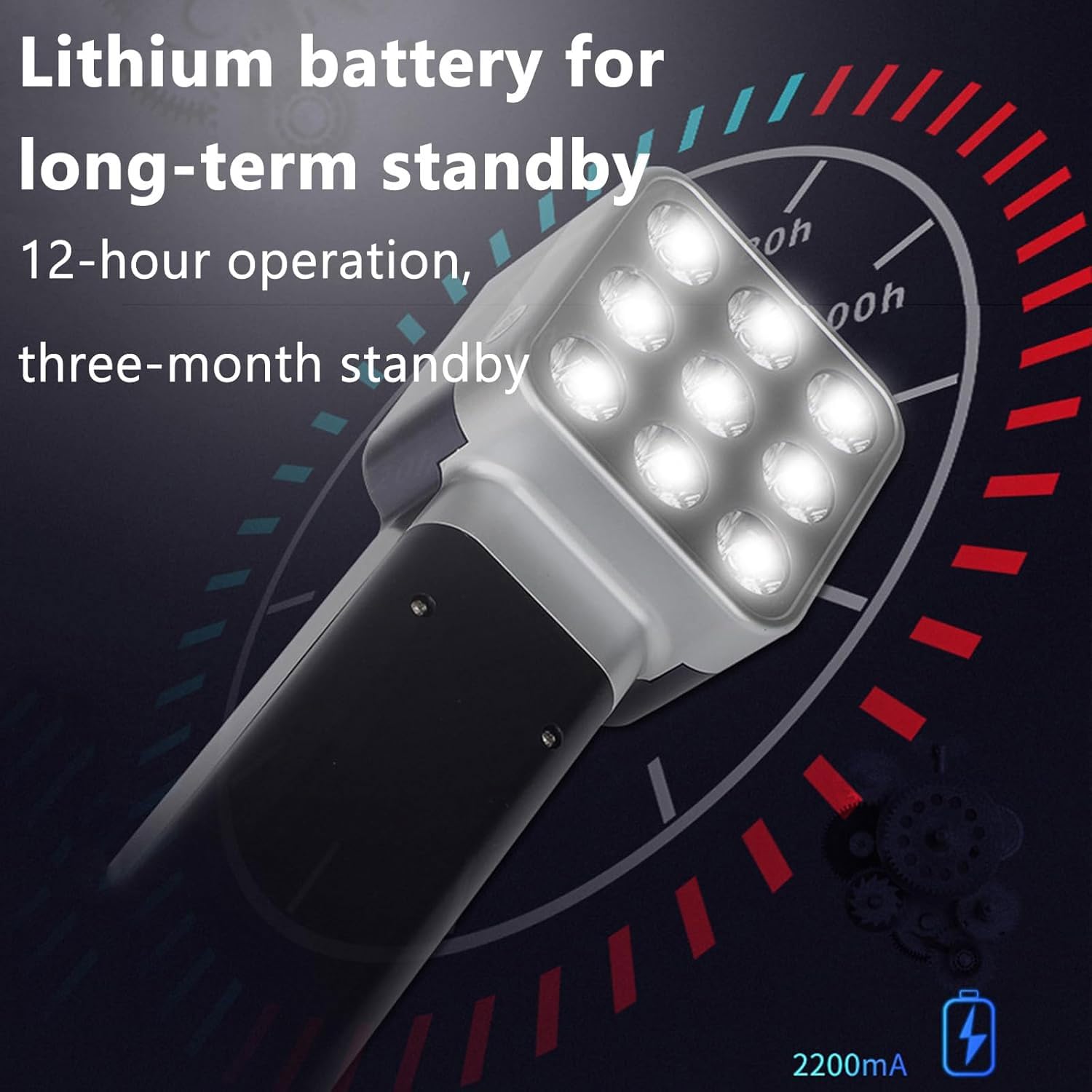 JOSBY Tacómetro Digital LED con luz estroboscópica, estroboscopio portátil de 1 a 999999 RPM, iluminancia de 1500 Lux, precisión de medición del 0,001%, analizador de Velocidad de Motor sin Contacto