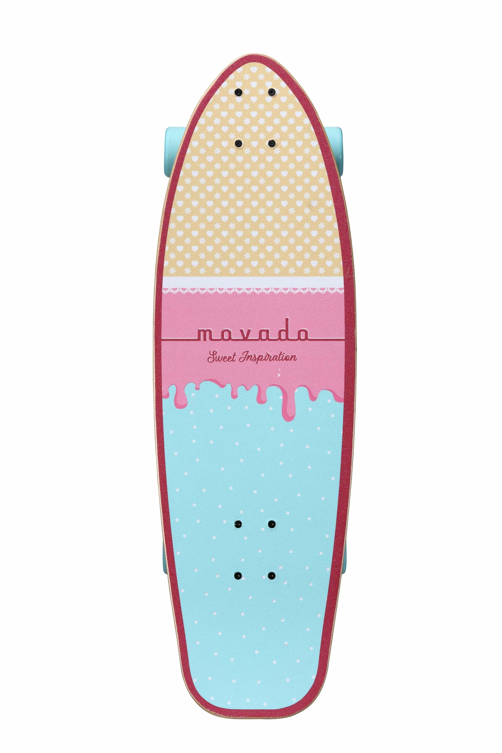 STAR SCOOTER Monopatín Surf Skateboard Longboard Vintage Retro Cruiser 65mm ABEC-11