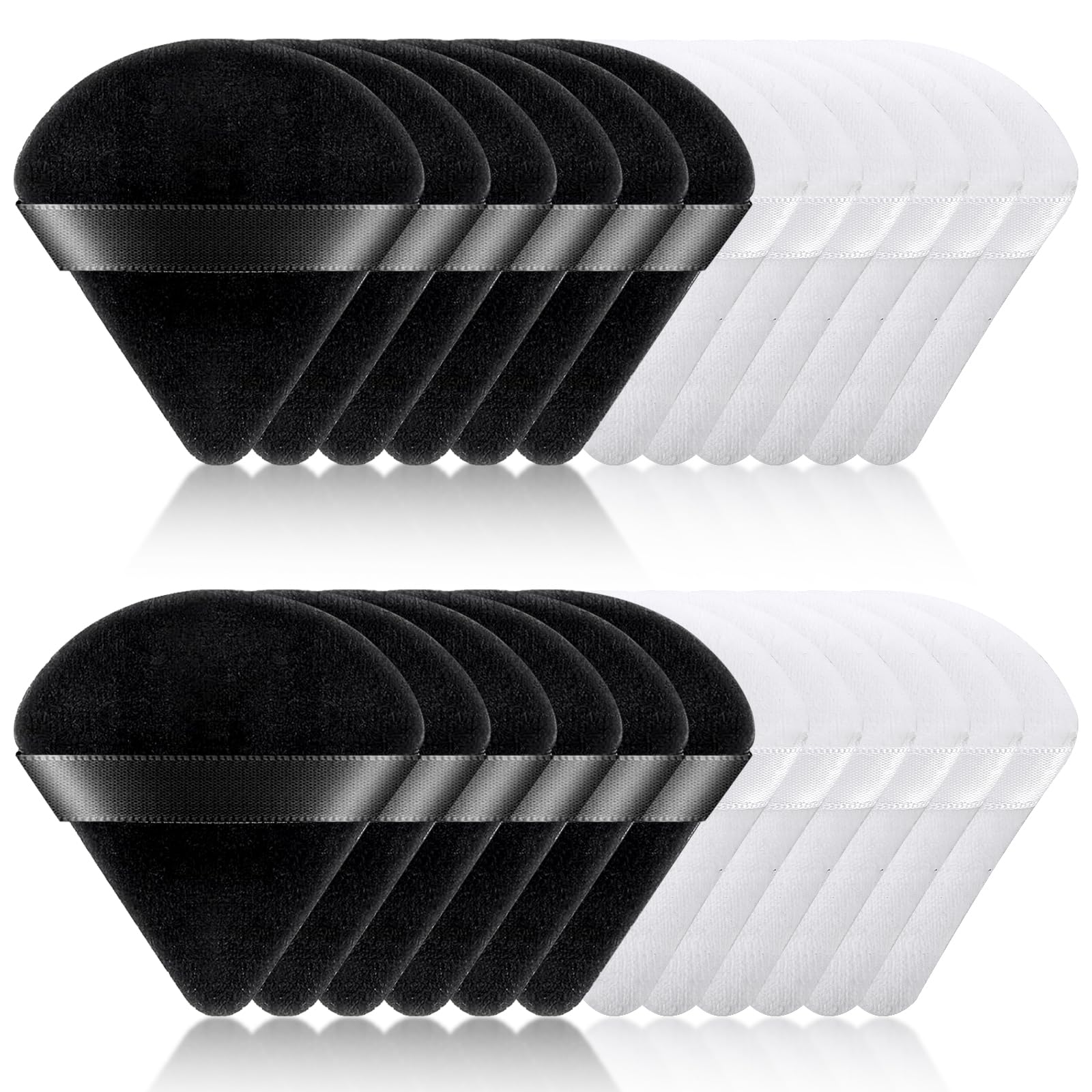 24 Piezas Soplos de Polvo, Triángulo Esponja Polvos Puffs, Esponjas Maquillaje Cara, Powder Puff, Soplos de Polvo, Húmedo Seco Esponja para Maquillaje Facial Rubor de Base