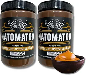 Kit 2x Doce de Leite de Búfala Natomatoo 400g Cremoso, Artesanal e Gourmet