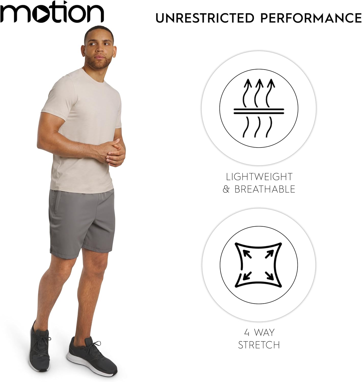 Motion Men's Slim Fit Tee Active Performance Super Soft Stretchable T-Shirt (S-XL) - Image 4