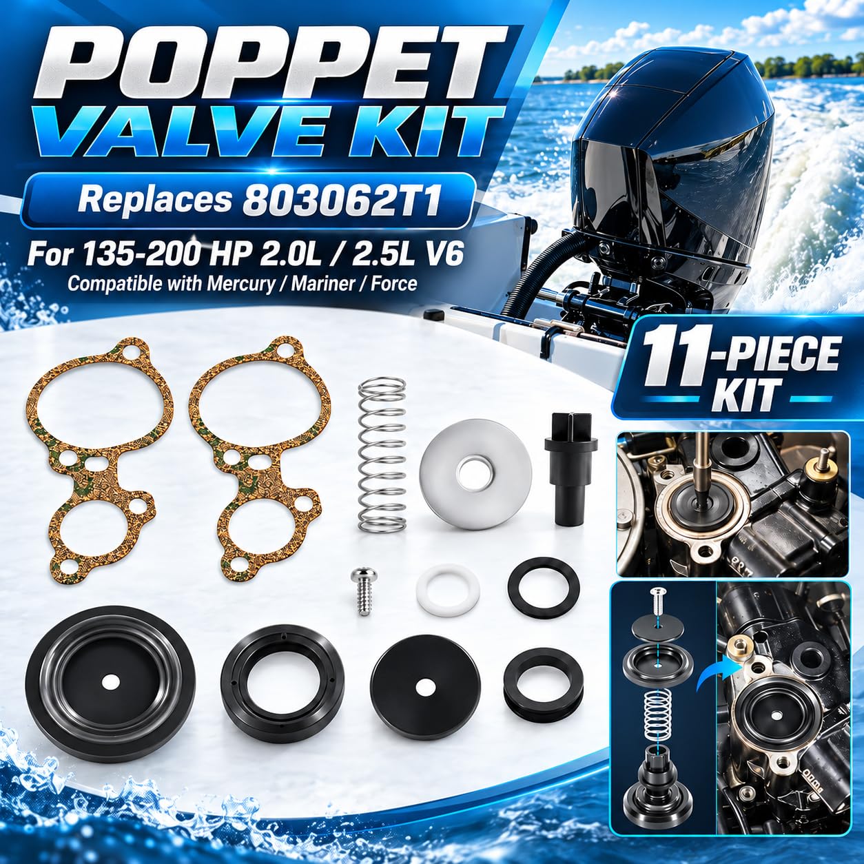 Mercury Mariner Poppet Valve Kit - Engine Repair -2